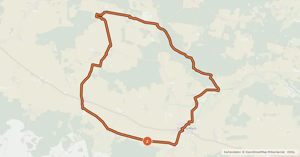 Kartenübersicht der Radroute Fläming-Skate RK7
