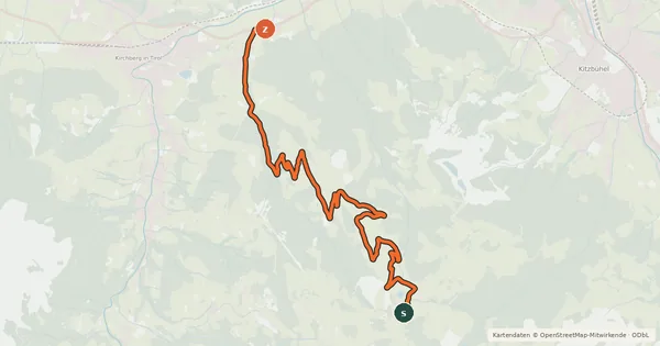 Kartenübersicht der Radroute Fleckalm