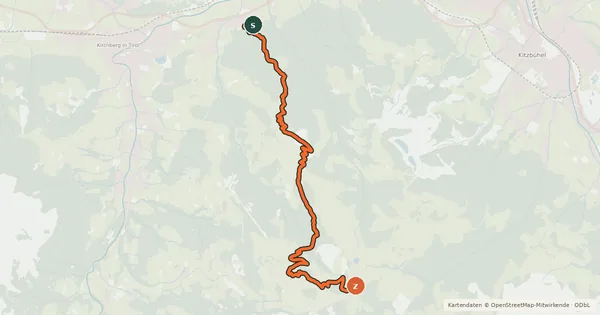 Kartenübersicht der Radroute Fleckalm Trail
