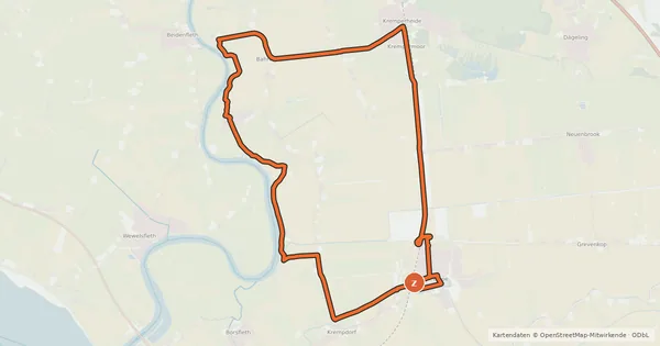 Kartenübersicht der Radroute Fleth-Tour