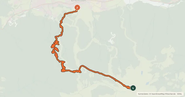 Kartenübersicht der Radroute Flow Country Trail Bad Kleinkirchheim