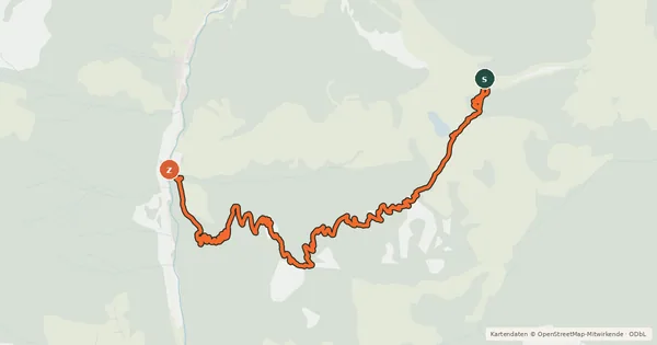 Kartenübersicht der Radroute Flow Trail Hochkönig