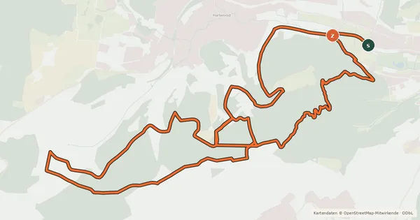 Kartenübersicht der Radroute Flowtrail Bad Endbach Rundkurs