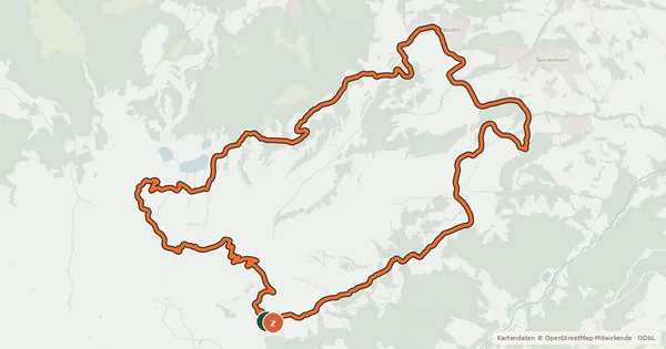 Kartenübersicht der Radroute Flumserberg-Panoramabike