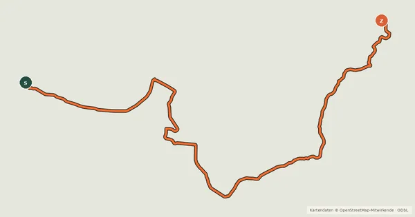 Kartenübersicht der Radroute FNQ Pioneer Bike Trail - Day 4