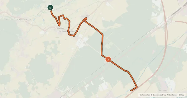 Kartenübersicht der Radroute Föhrenwald Radwanderweg (Verbindung Schwarzatalweg - Hohe Wandweg)