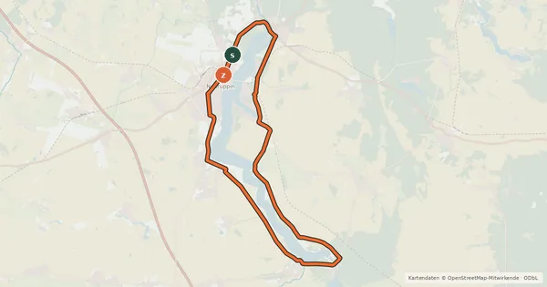 Kartenübersicht der Radroute Fontane.Rad 3. Tagestour
