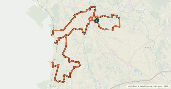 Kartenübersicht der Radroute Fossa-Route