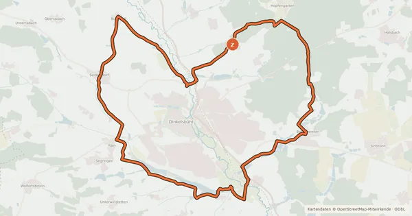 Kartenübersicht der Radroute Fraischgrenzweg