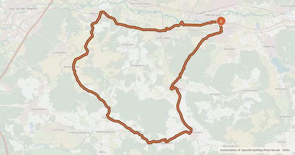 Kartenübersicht der Radroute Frankenalb 11