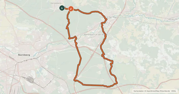 Kartenübersicht der Radroute Frankenalb 19