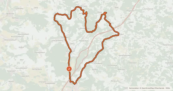 Kartenübersicht der Radroute Frankenalb 3
