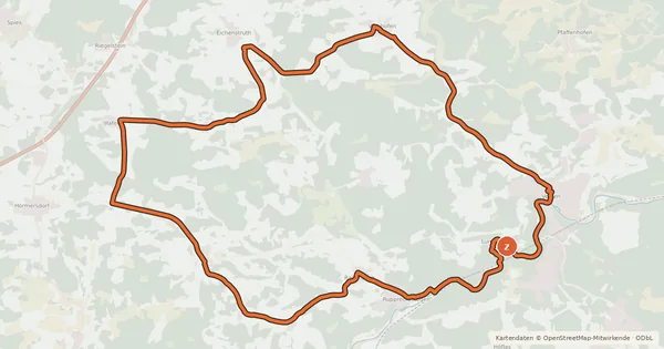 Kartenübersicht der Radroute Frankenalb 5