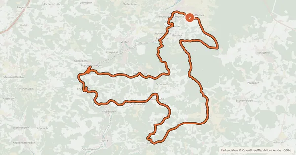 Kartenübersicht der Radroute Frankenalb 6
