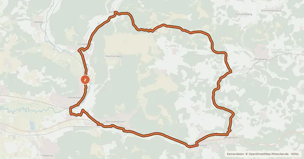 Kartenübersicht der Radroute Frankenalb 8