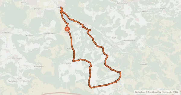 Kartenübersicht der Radroute Frankenalb 9