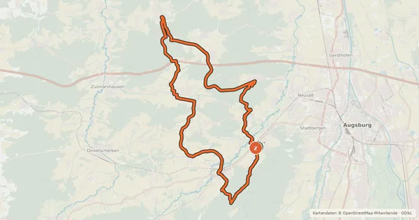 Kartenübersicht der Radroute Freiherr von Zech - Radweg