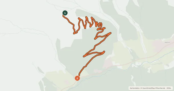 Kartenübersicht der Radroute Friedrichshafner Hütten-Tour