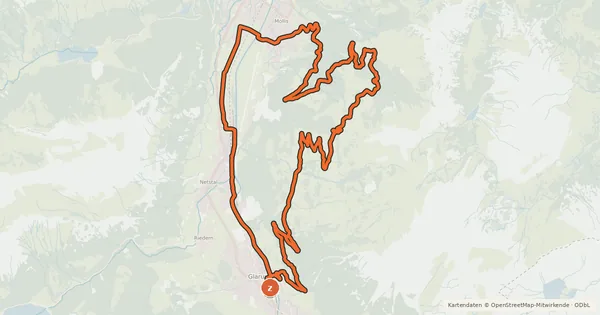 Kartenübersicht der Radroute Fronalp Bike