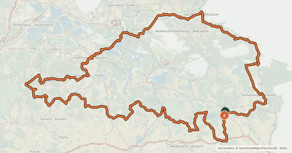 Kartenübersicht der Radroute Froschradweg