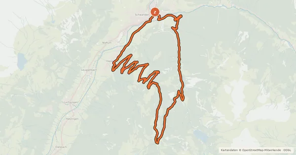 Kartenübersicht der Radroute Fryberg Bike