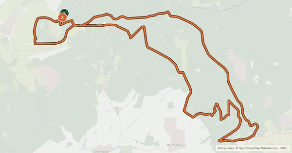 Kartenübersicht der Radroute Fuchs-Trail