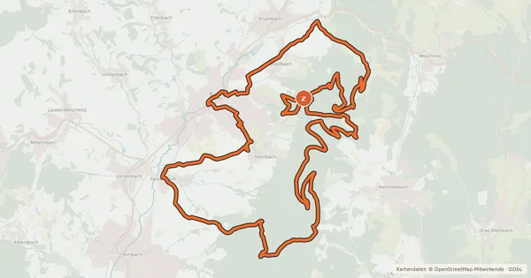 Kartenübersicht der Radroute Fürth 1