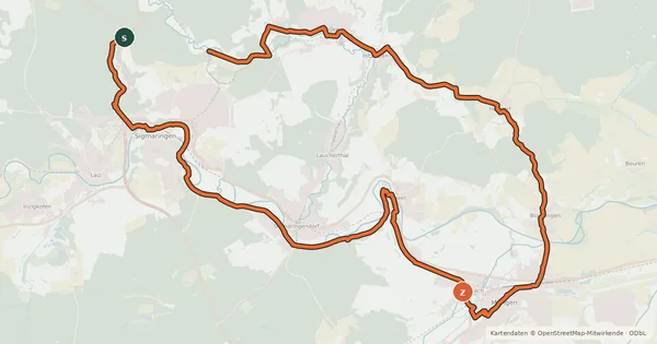 Kartenübersicht der Radroute Fuhrmannstour 6