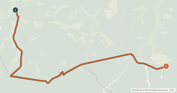 Kartenübersicht der Radroute Fuhrtsbach (04) - Wahlerscheid (05)