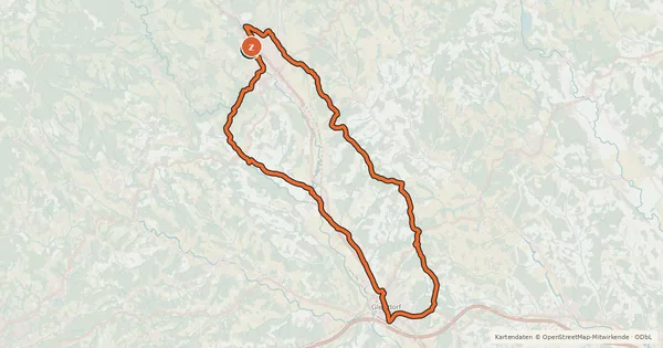 Kartenübersicht der Radroute Funergy-Tour
