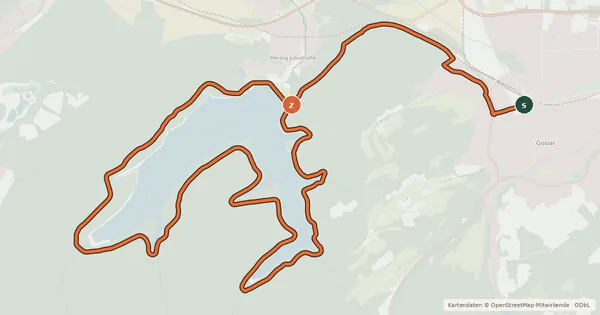 Kartenübersicht der Radroute G1 (Granestausee-Tour)