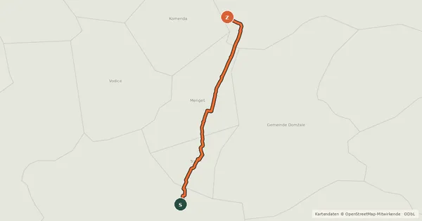 Kartenübersicht der Radroute G13 (Ljubljana-Kamnik-Vransko-Celje)