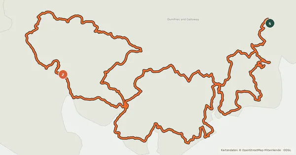 Kartenübersicht der Radroute Gallovidian Gravel
