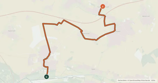 Kartenübersicht der Radroute Gangelt (51) - Gangelt (56)