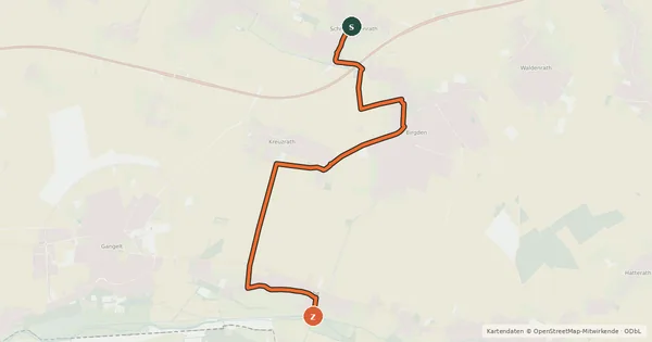 Kartenübersicht der Radroute Gangelt (56) - Gangelt (57)