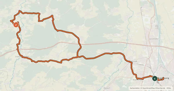 Kartenübersicht der Radroute Ganghofer-Tour