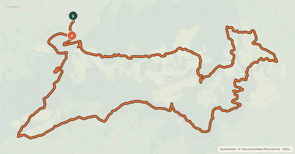 Kartenübersicht der Radroute Gantrisch Königsroute