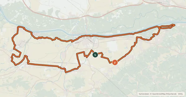 Kartenübersicht der Radroute Gartenradtour - Rosentour