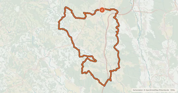 Kartenübersicht der Radroute Gartentour