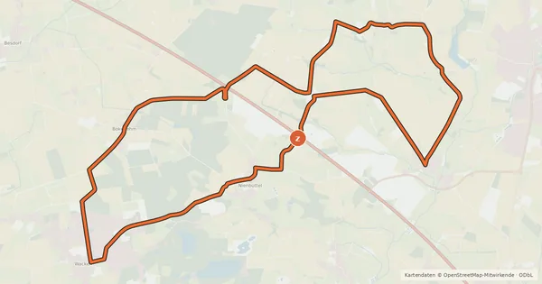 Kartenübersicht der Radroute Geest-Tour