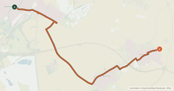 Kartenübersicht der Radroute Geilenkirchen (01) - Geilenkirchen (07)