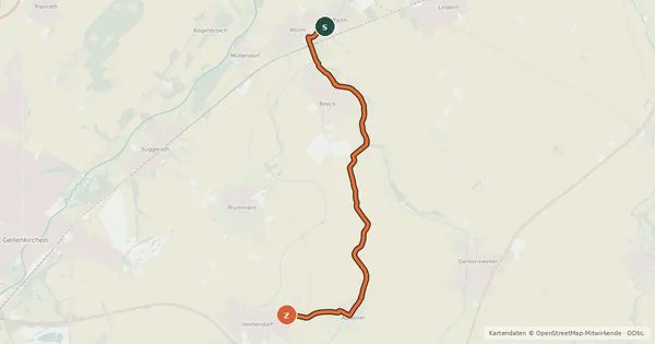 Kartenübersicht der Radroute Geilenkirchen (06) - Geilenkirchen (07)