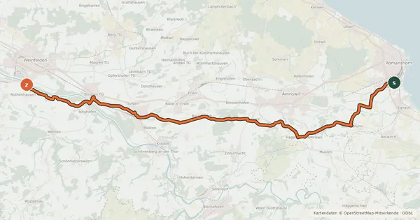 Kartenübersicht der Radroute Geo-Route
