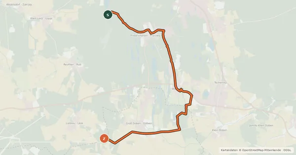 Kartenübersicht der Radroute Geologietour