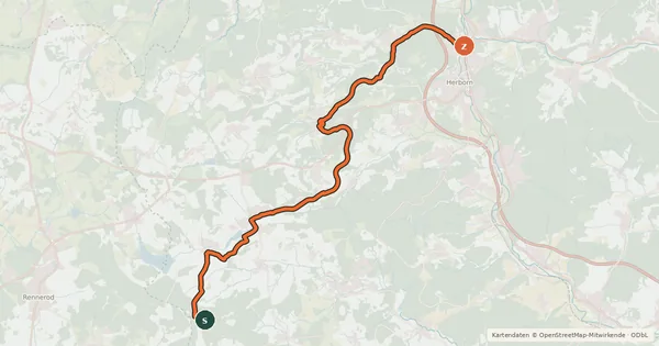 Kartenübersicht der Radroute Geopark Bahnroute