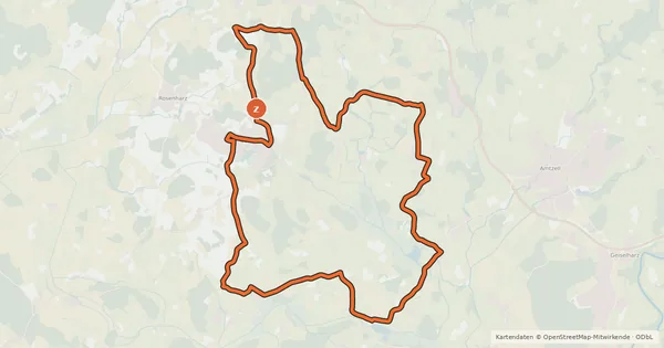 Kartenübersicht der Radroute Georoute 18 Bodnegg