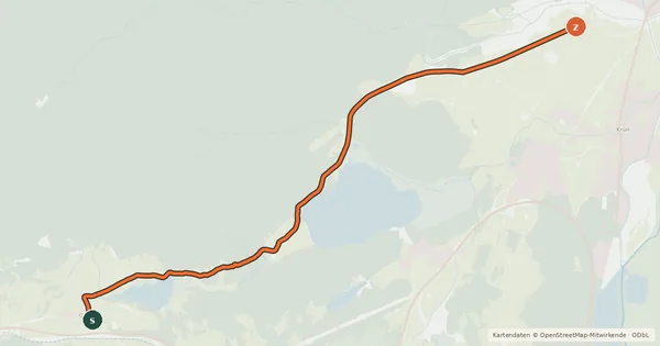 Kartenübersicht der Radroute Gerold - Wallgau