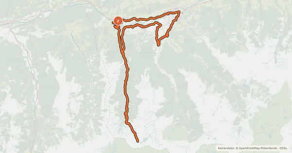 Kartenübersicht der Radroute Giglachsee-Tour