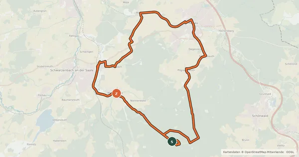 Kartenübersicht der Radroute Gipfel-Tour (HO 11)