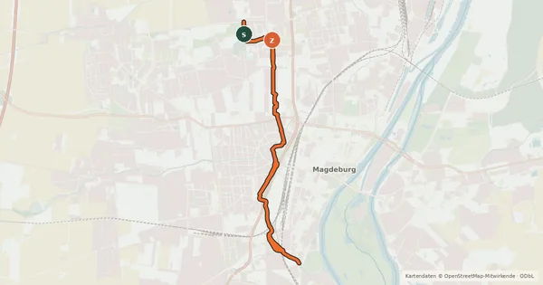 Kartenübersicht der Radroute Glacis-Radweg